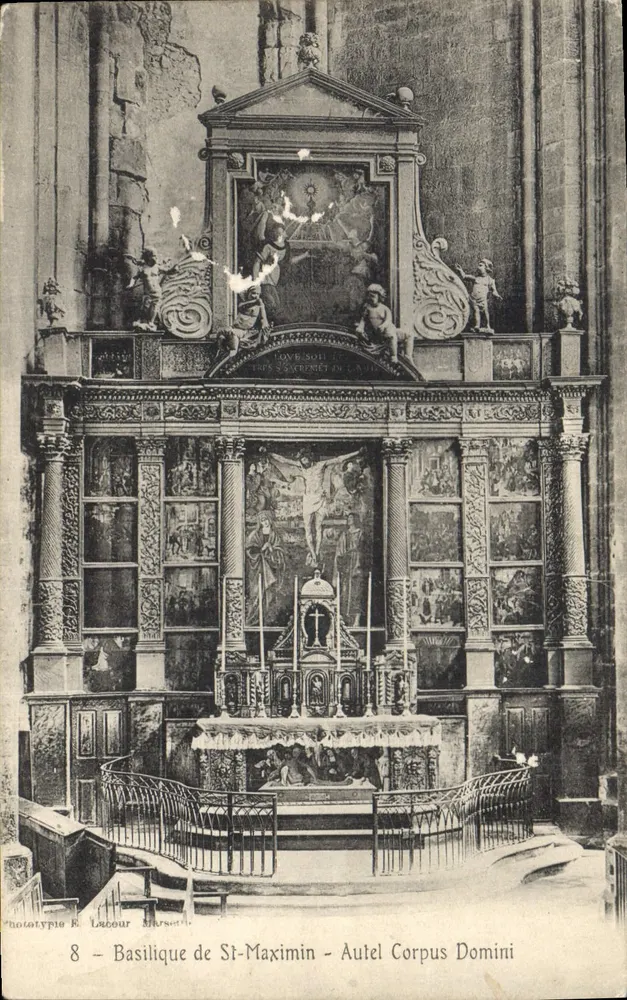 Basílica de St-Maximin — Altar Corpus Domini — Fototipia R. Labour - Frente