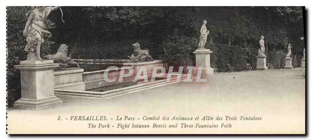 Versailles - Der Park - Tierkampf und Allée des Drei Fontaines - Mme Moreau Édit, Versailles - Vorderseite