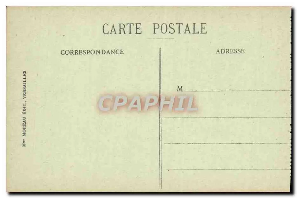 Versailles - Der Park - Die Wasserparterres auf der Terrasse — M. Moreau Verlag, Versailles, Nr. 9 - Rückseite