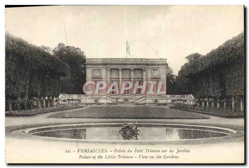Versailles — Schloss Petit Trianon in den Gärten — Moreau, n°22 - Vorderseite
