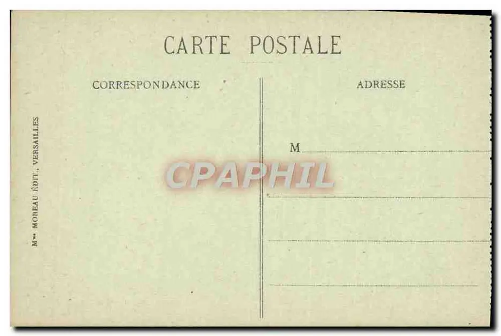 Versailles — Schloss Petit Trianon in den Gärten — Moreau, n°22 - Rückseite