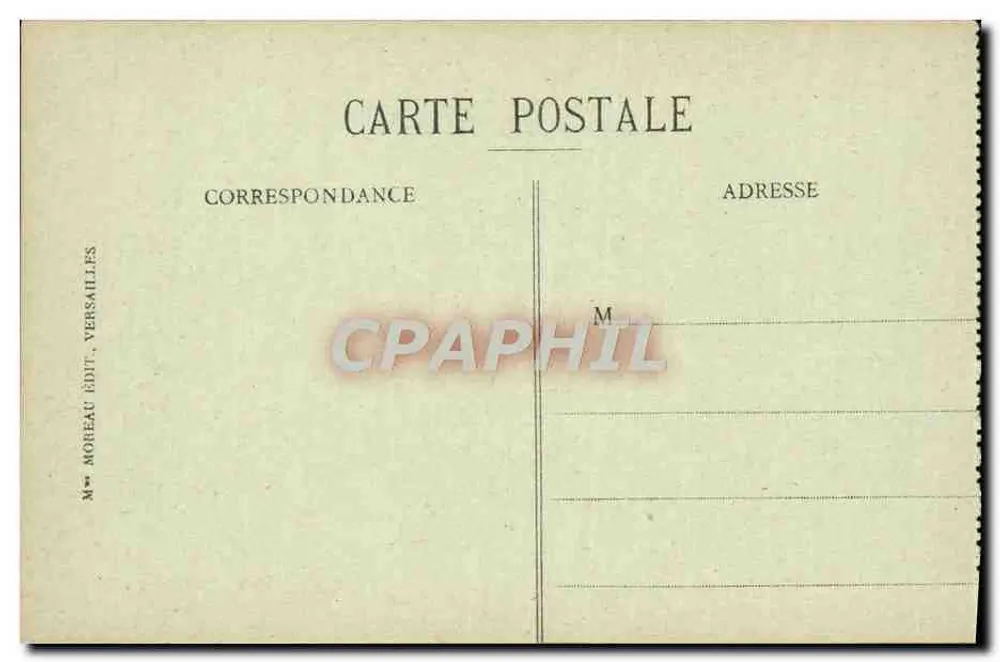 Versailles - O Parque - Avenida dos Marmousets — editor Moreau - Verso