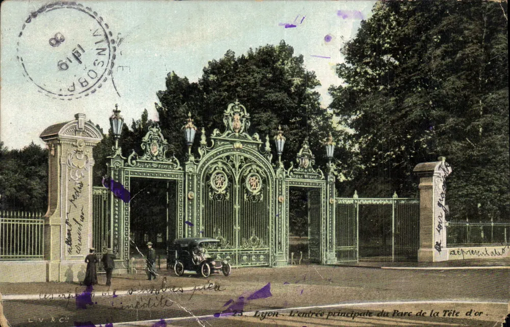 Lyon - Der Haupteingang zum Parc de la Tête d'Or — Verlag L.V. & Cie, Nr. 23 - Vorderseite