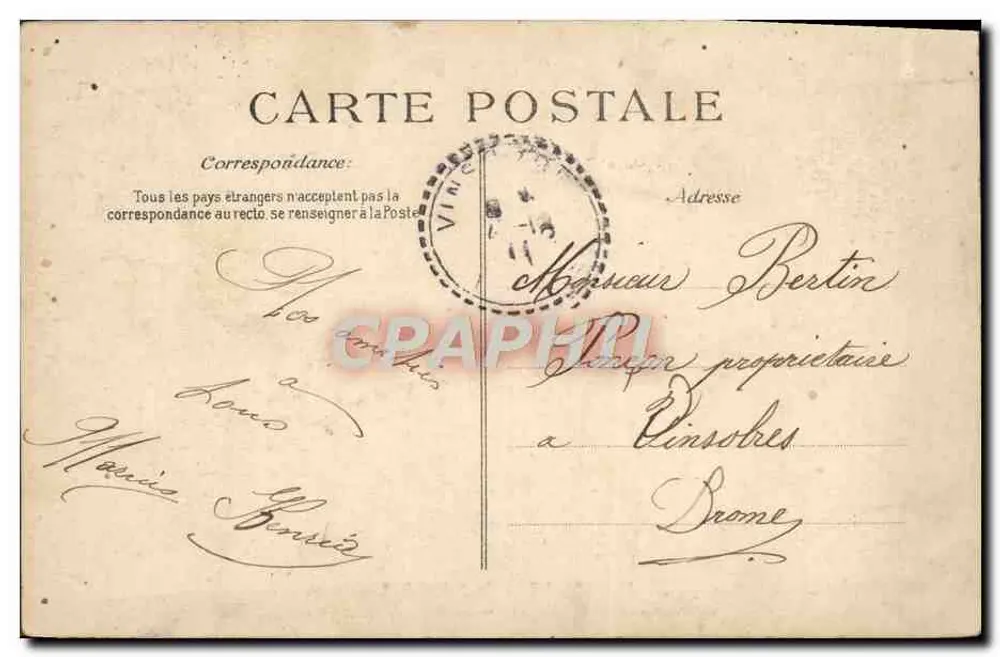Marseille — O Palácio de Longchamps — Construído de 1862 a 1870 segundo os planos de H. Espérandieu - Verso