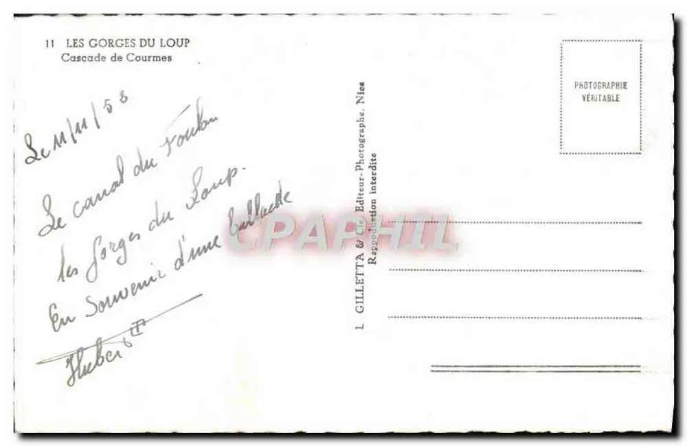 As Gorges do Lobo — Cachoeira de Courmes — Gilletta & Cie, Editor - Verso