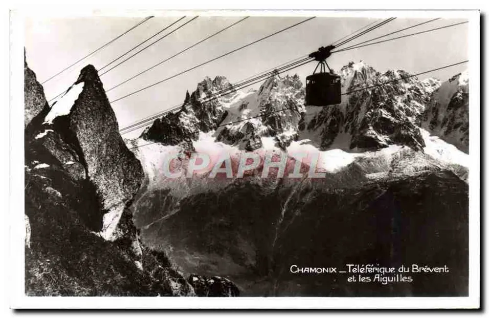 Chamonix — Téléphérique du Brévent et les Aiguilles — Édition J. BILGERI - Recto