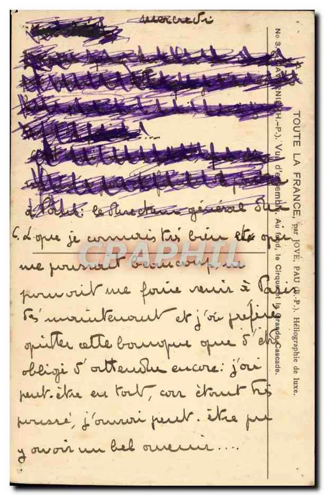 Ansicht des Pau-Circus — Verlag Jové, Nr. 8 - Rückseite