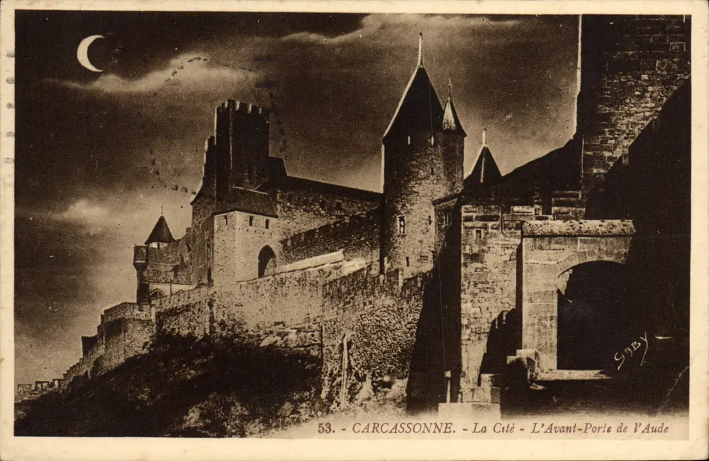 Carcassonne - Die Stadt - Die Avant-Porte der Aude — G. Arnaud, n°53 - Vorderseite