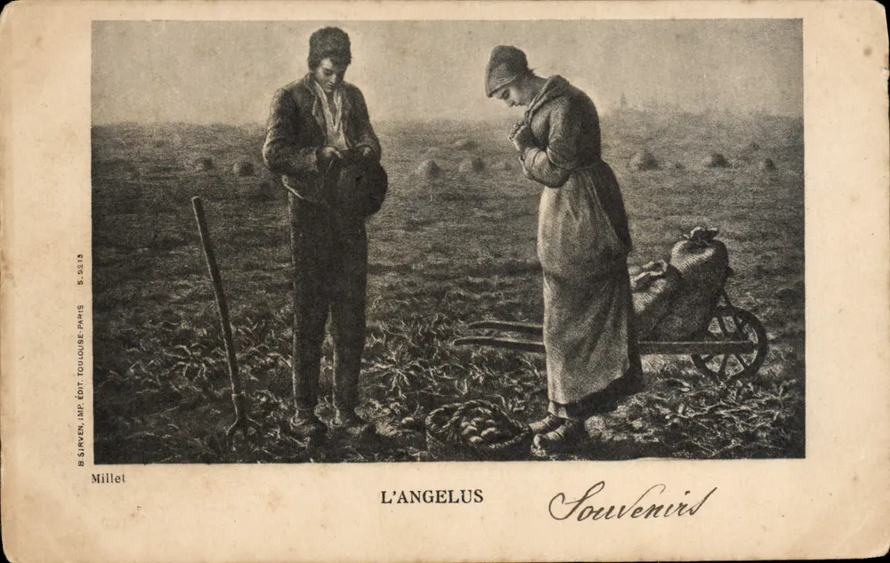L'Angelus — Recordações — B. Surven, impr. édit. Toulouse, Paris, S. 2.213 - Frente