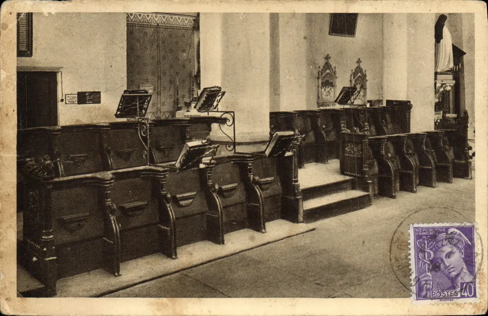 Intérieur de l'église de Stalles — Ambronay — Braun & Cie, Imp. Dornach - Voorkant