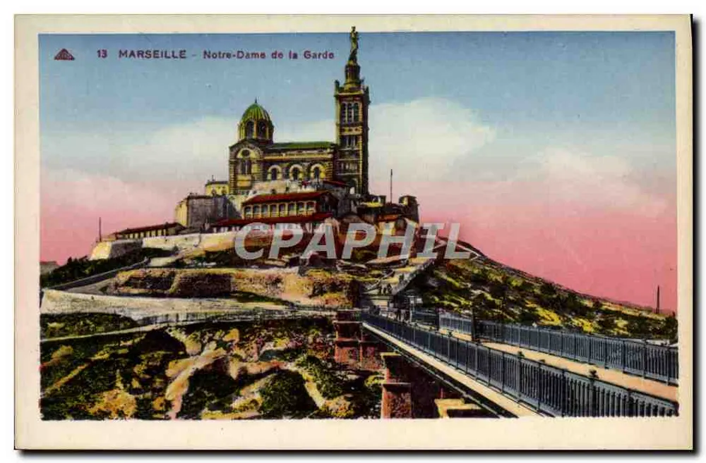 Marselha - Nossa Senhora da Guarda — editoria Sociedade das Artes Fotomecânicas, Paris - Frente
