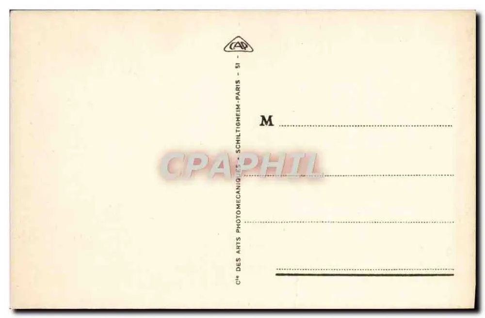 Marselha - Nossa Senhora da Guarda — editoria Sociedade das Artes Fotomecânicas, Paris - Verso