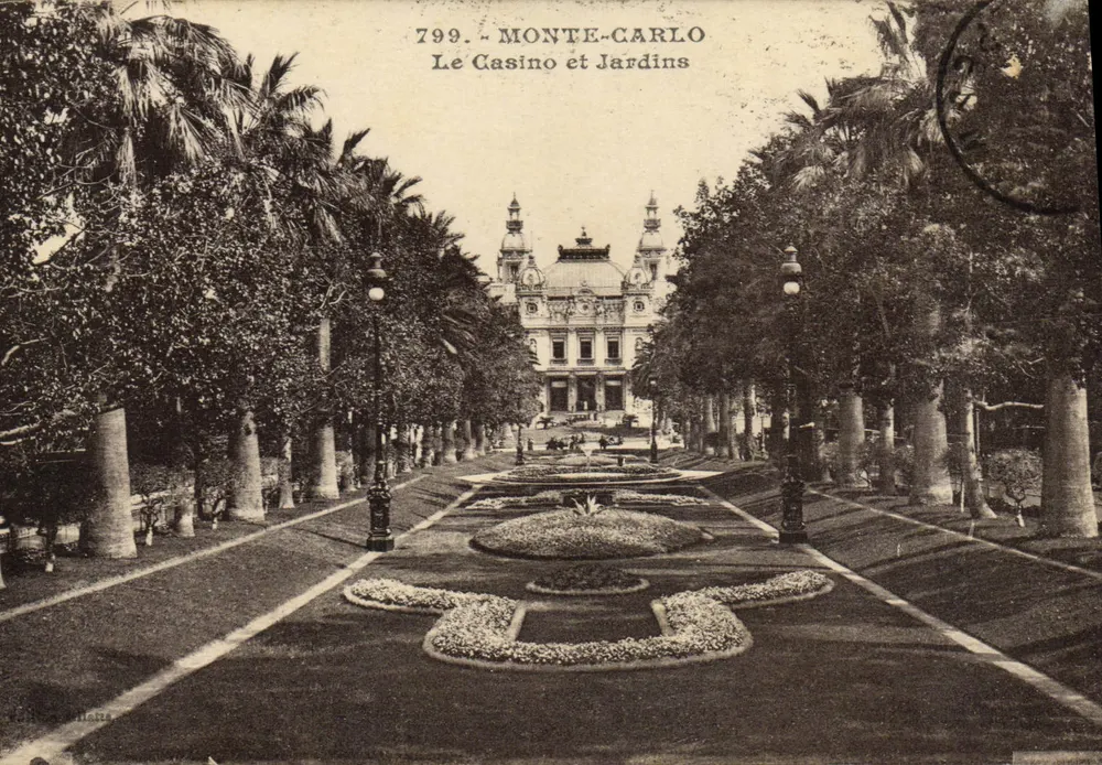 Monte-Carlo — Das Casino und die Gärten — Verlag Glietta, Nr. 799 - Vorderseite