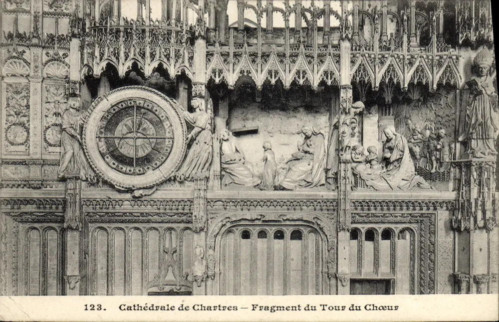 Kathedrale von Chartres — Fragment des Chorwegs — Nr. 123 - Vorderseite