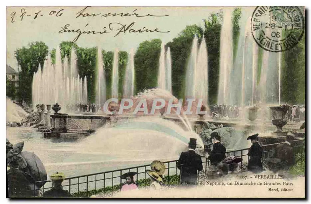 Neptunbecken — Versailles — Morel, Verlag, Nr. 107 - Vorderseite