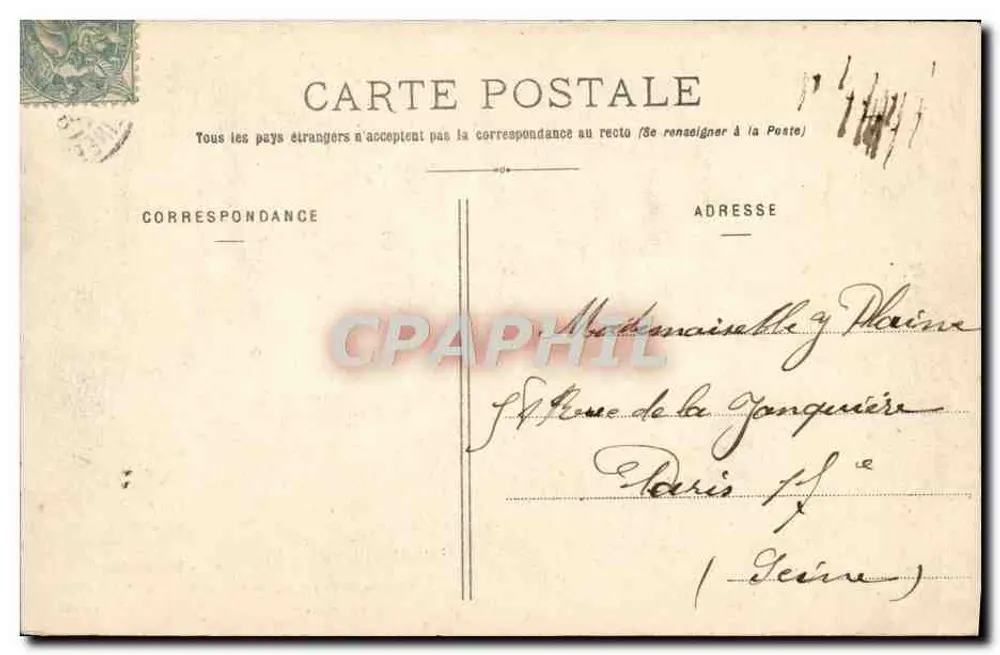 Neptunbecken — Versailles — Morel, Verlag, Nr. 107 - Rückseite