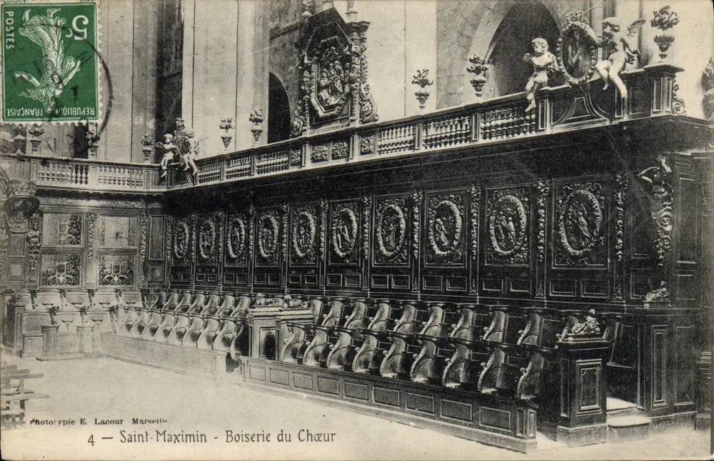 Saint-Maximin - Carpintaria do Coro — Foto-tipo E. Lacour, Marselha, n°4 - Frente