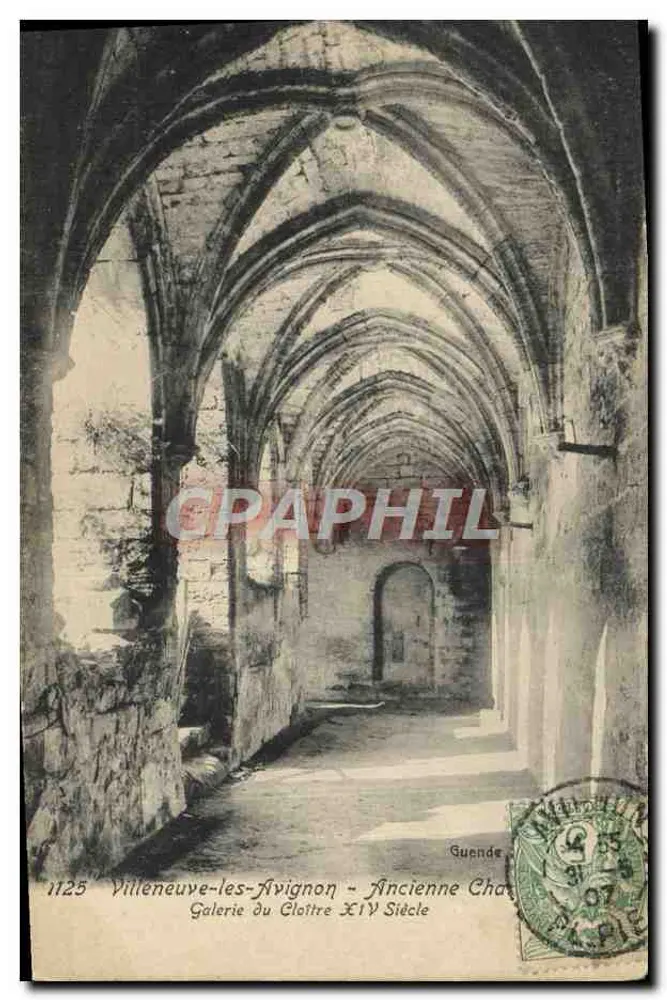 Villeneuve-les-Avignon — Altes Schloss, Galerie des Klosterraums, 14. Jahrhundert — Guende, n°1123 - Vorderseite