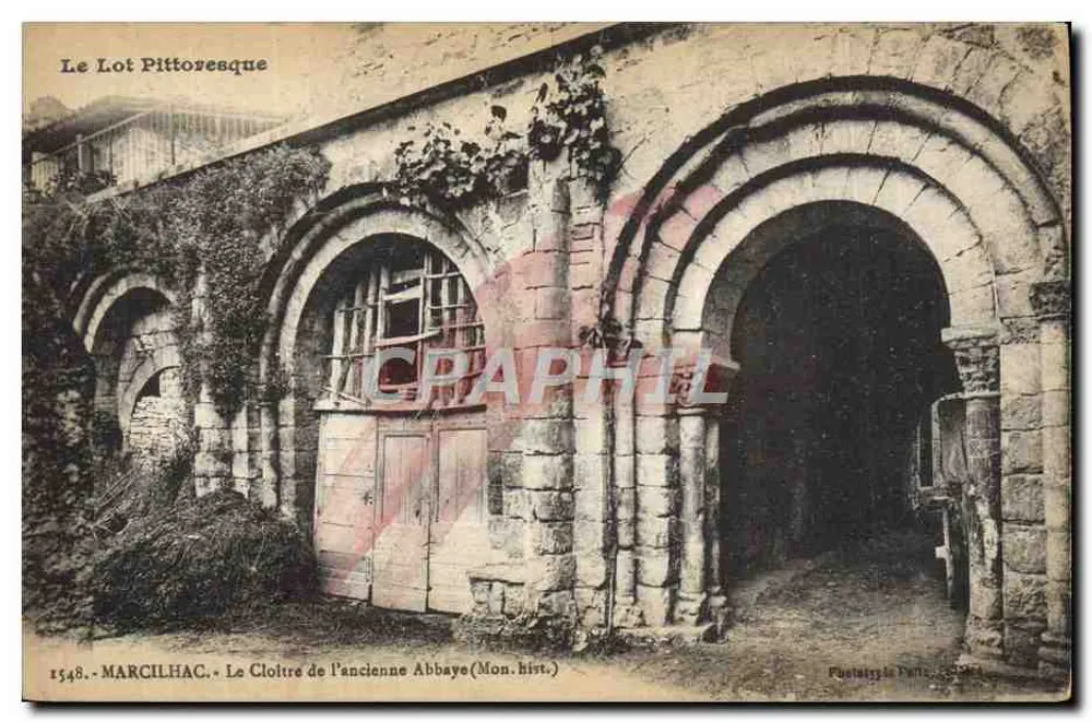 O Cloître da antiga Abadia — Marcilhac — Editor: Puechais (n° 1548) - Frente