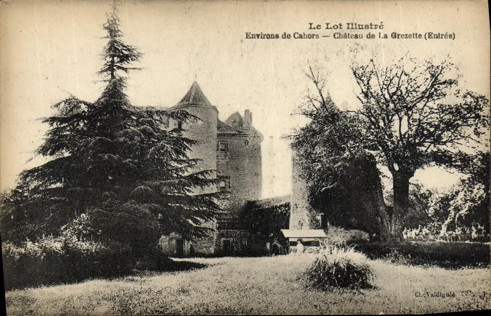 Schloss La Grezette — Eingang — Le Lot Illustré, Verleger Cl. Valdiguié - Vorderseite