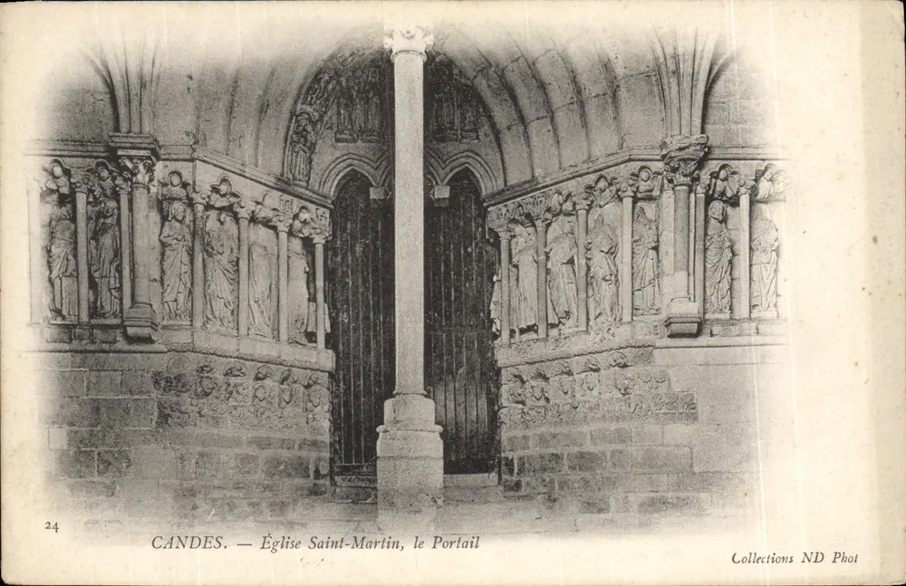 Candés — Kirche Saint-Martin, der Portal — Collections ND Phot, n°24 - Vorderseite