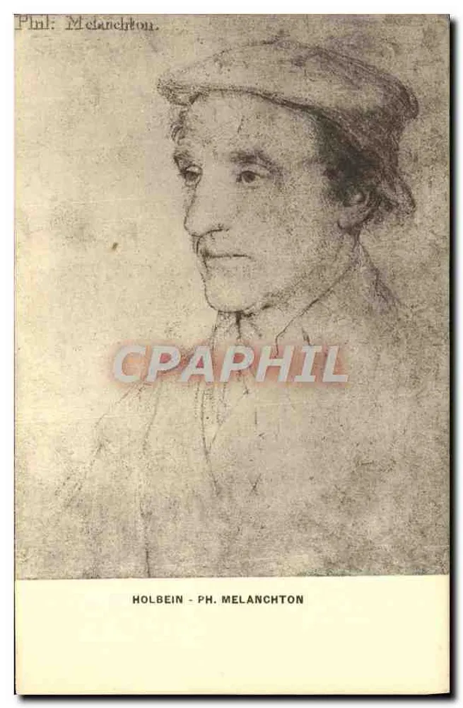 Retrato de Felipe Melanchton — desenho de Holbein — editor L. A. S., Paris - Frente