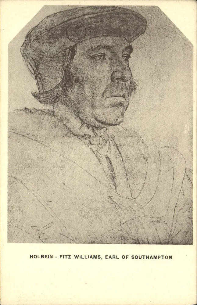 HOLBEIN - FITZ WILLIAMS, EARL OF SOUTHAMPTON — Zeichnung von Holbein — Verlag L. A. S., Paris - Vorderseite