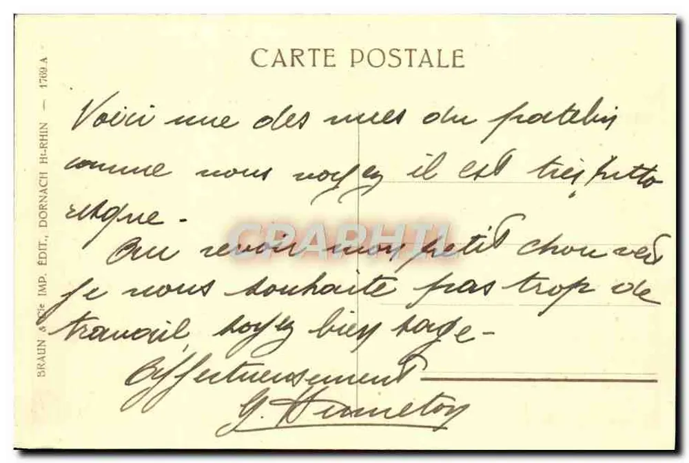 Kaysersberg — O Castelo — Braun & Cie, Dornach - Verso