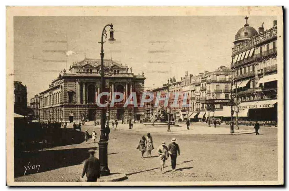 Platz der Komödie — Montpellier — Editions d'Art Yvon - Vorderseite