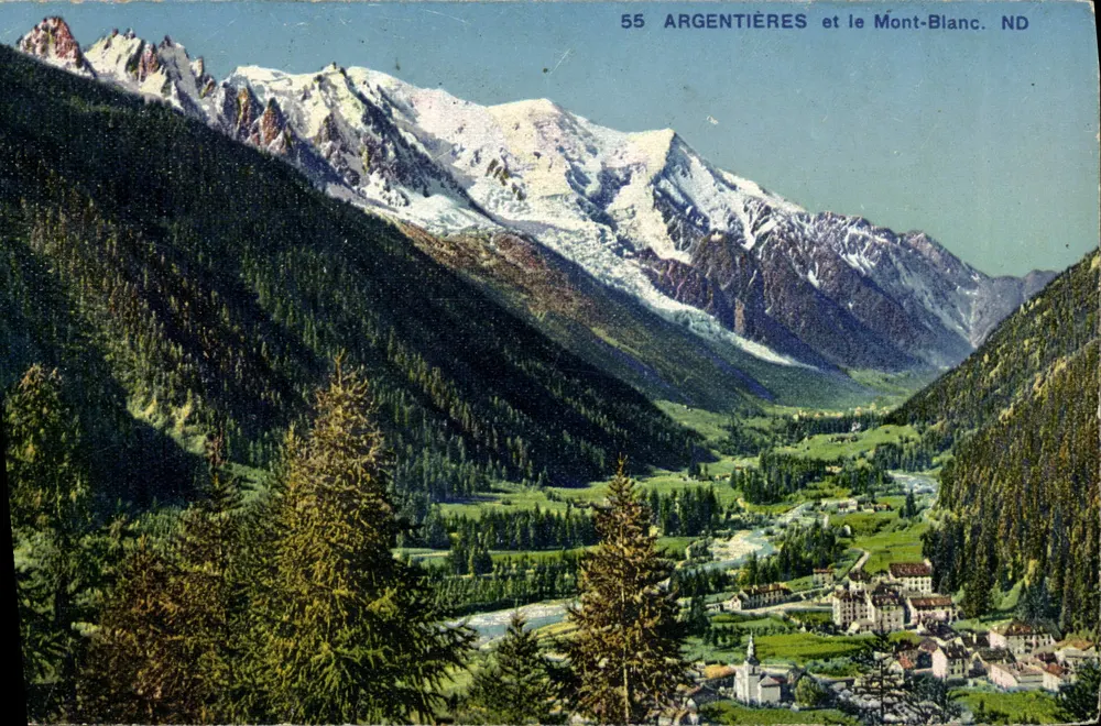 Argentières e o Mont-Blanc — vista panorâmica — ND - Frente