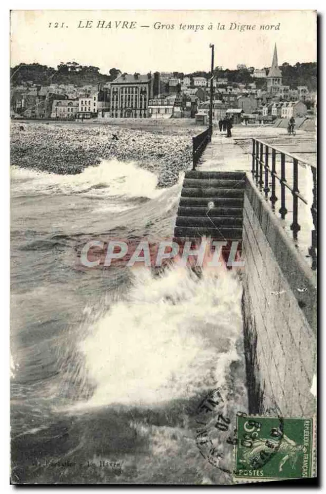 Le Havre — Starker Wetter am Norddamm — De Bosseler, Le Havre - Vorderseite