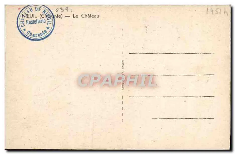 Castelo de Nieul — Hostellerie — Cim - Verso