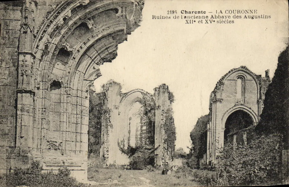 Ruinen der alten Abtei der Augustiner — Charente — A. Couronne - Vorderseite