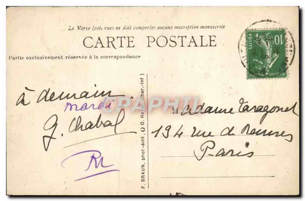 Ruinen der alten Abtei der Augustiner — Charente — A. Couronne - Rückseite