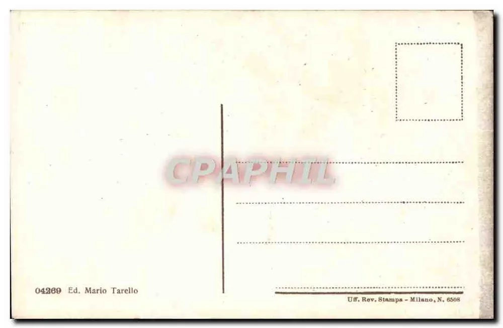 Cesana Torinese — igreja paroquial — Ed. Mario Tarello, n° 04289 - Verso