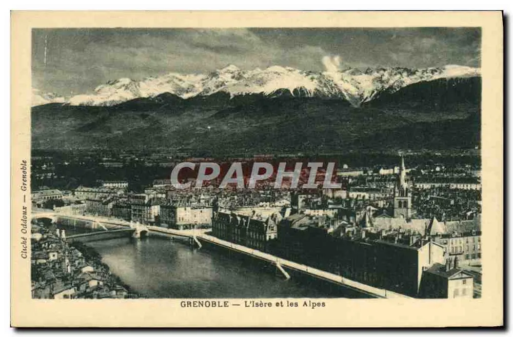 Grenoble — A Isère e as Alpes — Cliché Odéonx — Grenoble - Frente