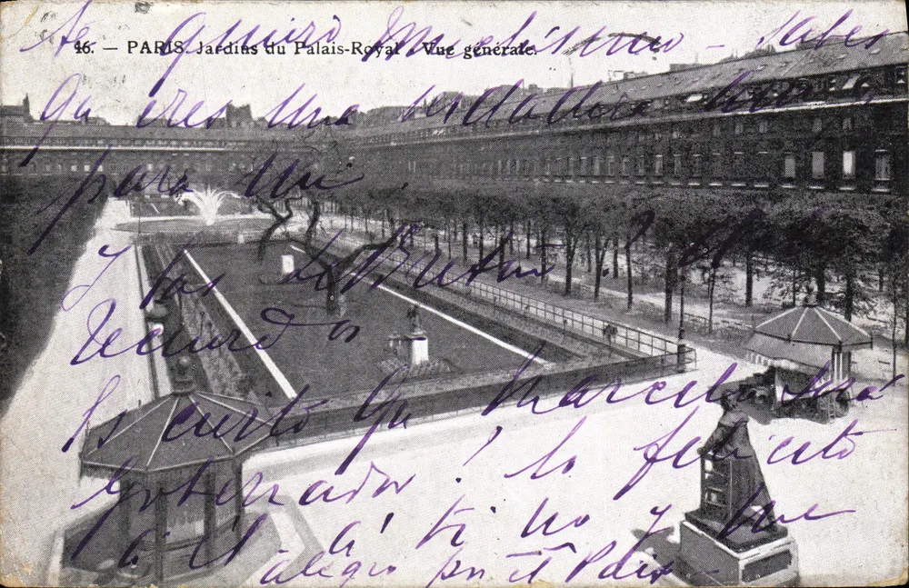 PARIS - Jardins do Palácio-Royal — Vista geral — Editor não identificado, n° 46 - Frente
