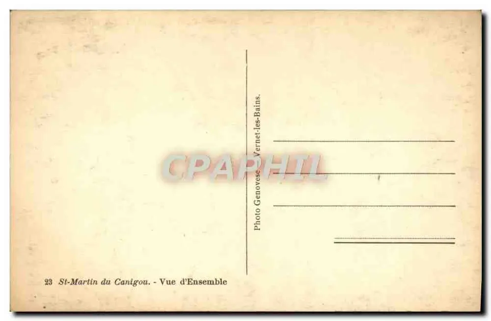 St-Martin du Canigou — Vista Geral — Foto Genovese Vernet-les-Bains - Verso
