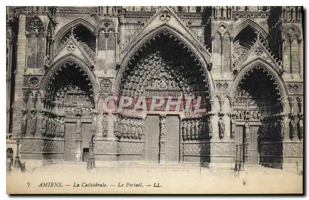 Amiens — A Catedral — O Portal — LL. - Frente