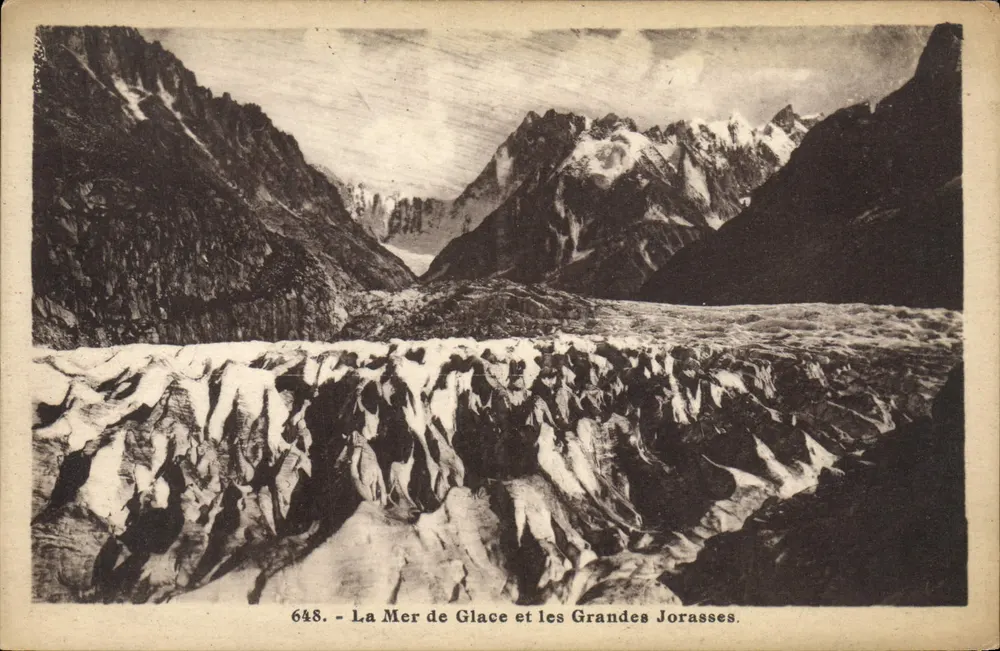 Die Eismeer und die Großen Jorasses — n° 648 — L. Morand, Haute-Savoie - Vorderseite