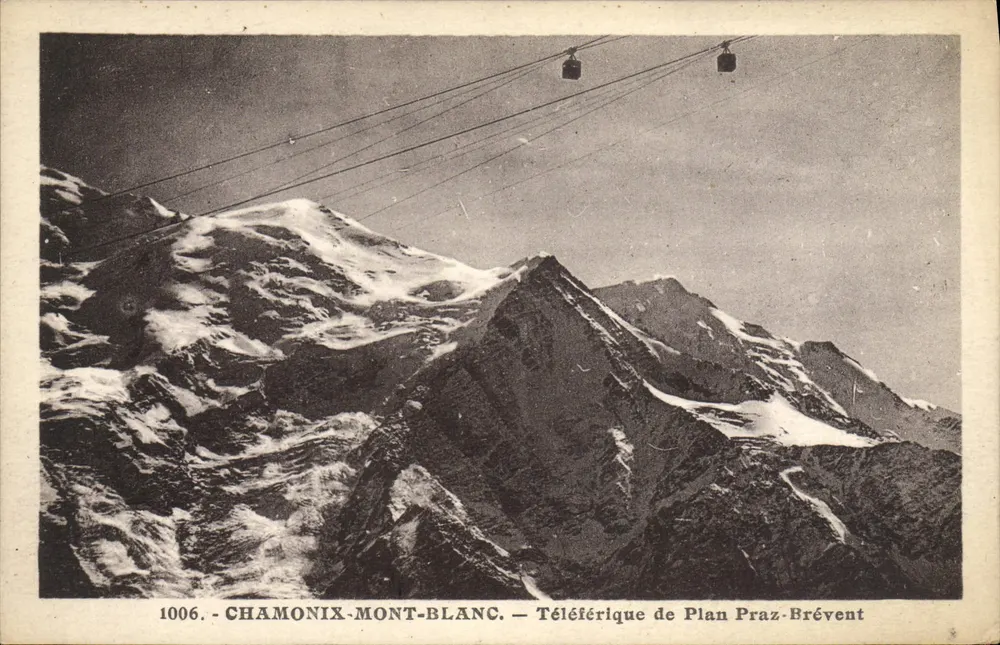 Chamonix-Mont-Blanc — Teleférico de Plan Praz-Brévent — L. Morand, Haute-Savoie - Frente