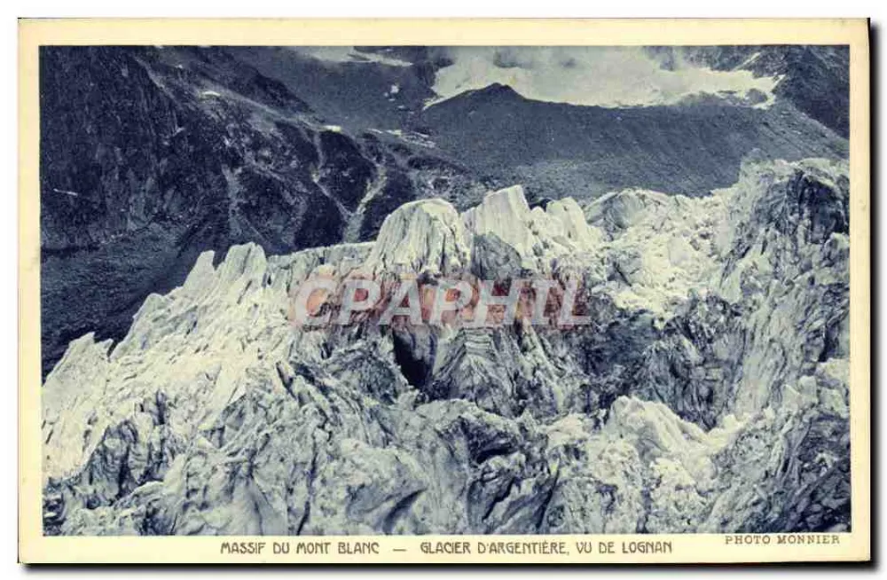 Mont-Blanc-Massiv — Argentière-Gletscher von Lognan aus gesehen — Foto Monnier - Vorderseite