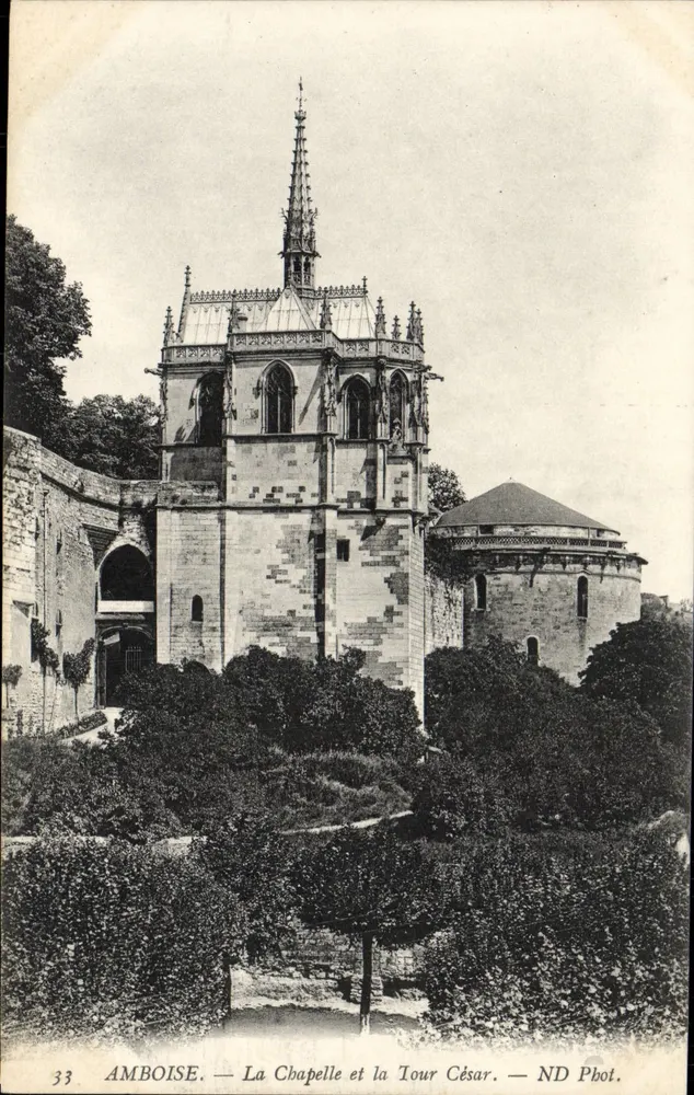 Amboise — Die Kapelle und die César-Turm — ND Phot. - Vorderseite