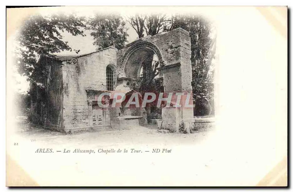 Arles — Les Aliscamps, Kapelle der Turm — ND Plat - Vorderseite