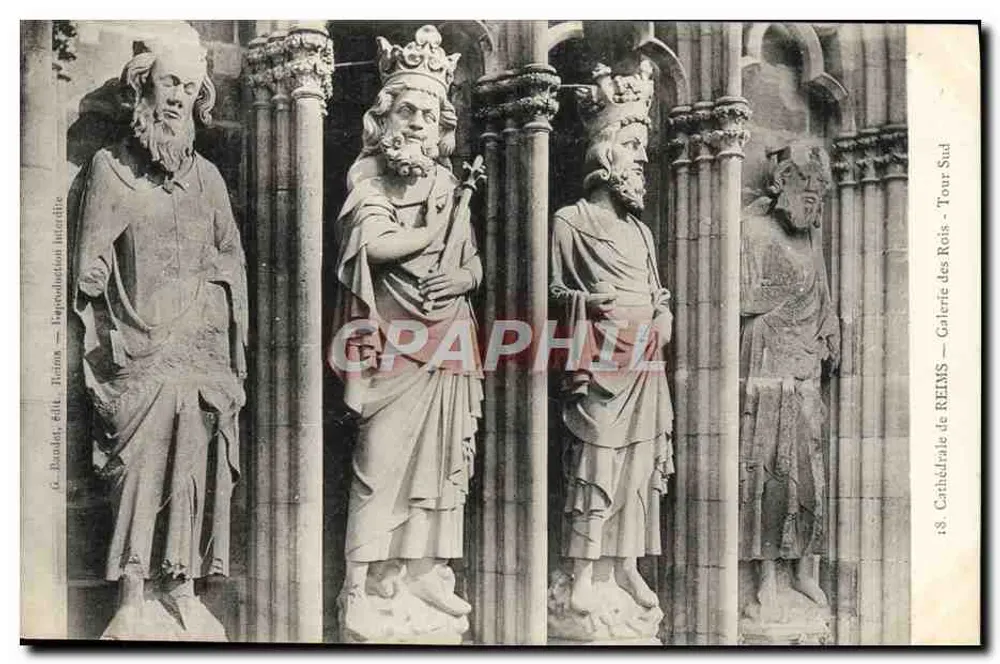 Kathedrale von REIMS — Galerie der Könige — Süderturm — 18 - Vorderseite