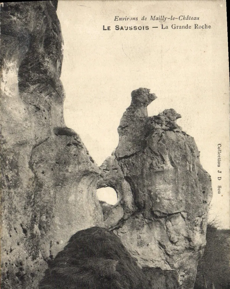 Der Sausssois — Die Große Felsformation — Um Mailly-le-Château — Sammlung J. D. Seu - Vorderseite