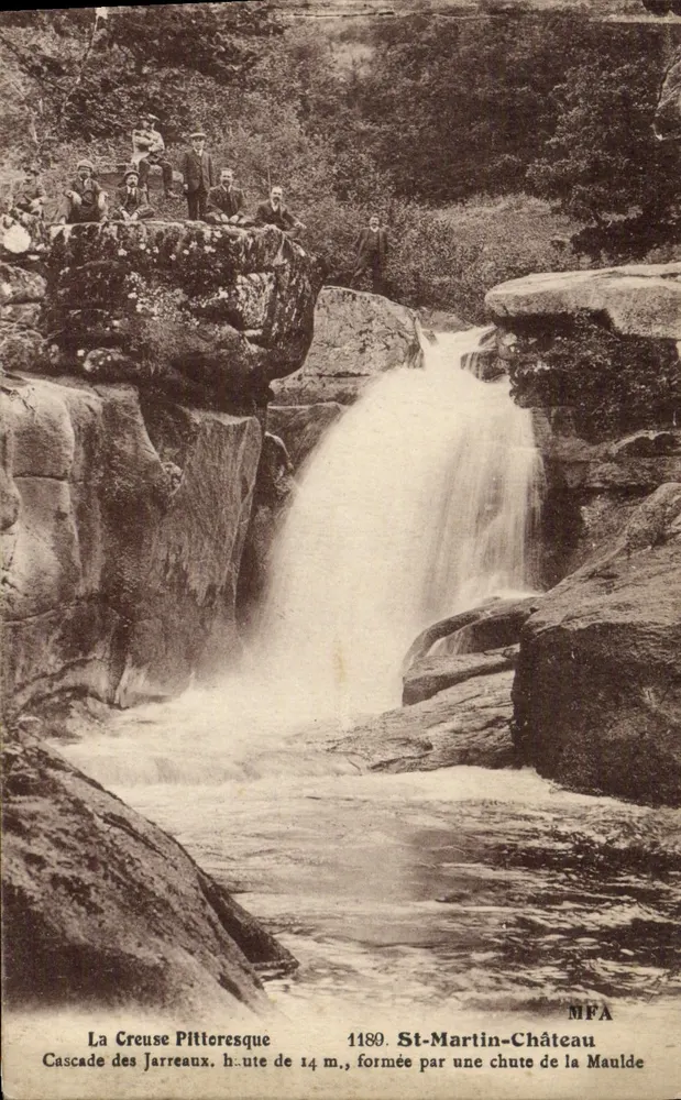 Die malerische Creuse — Jarreaux-Wasserfall, 14 m, St-Martin-Château — MFA 1189 - Vorderseite