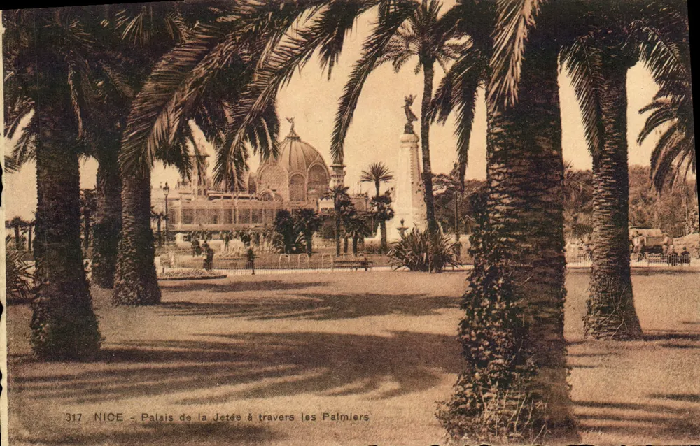 Nice - Palácio da Jetée entre os Palmeiras — Edição Noyet, n°317 - Frente