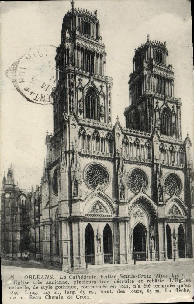 Orléans — Die Kathedrale, Kirche Sainte-Croix (Mon. his.) — n° 48 - Vorderseite