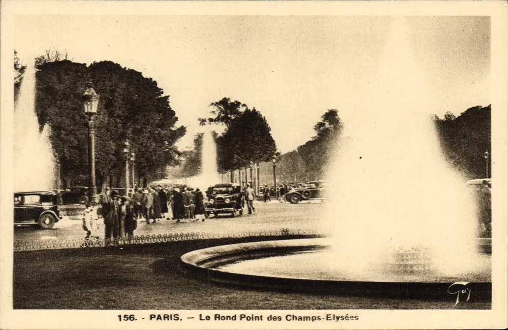 Paris — O Rond Point dos Campos Elísios — A. Leconte, r. Ste-Croix-de-la-Bretonnette, Paris - Frente